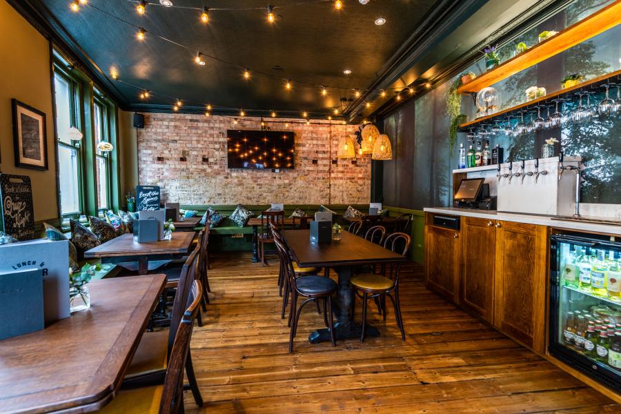 The Wildwood Room at The Green Man in Fitzrovia, London