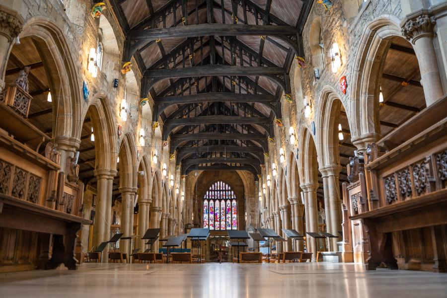 Nave at Bradford Cathedral in Bradford